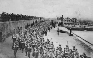 The East Surreys arrive in 1905