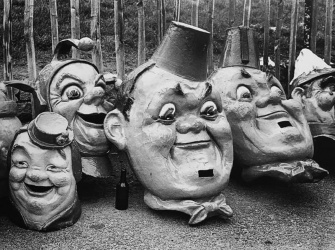 The 'bigheads' were a popular feature of the Battle parade in the 1960s