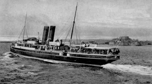 A mailboat leaves en route for Weymouth