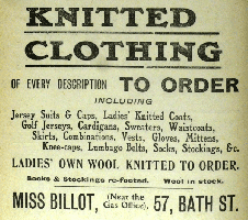 Miss Billot's Bath Street knitting business