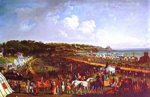 The Ouless painting of horse racing on the common