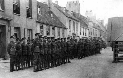 The guard of honour at the unveiling ceremony in 1923
