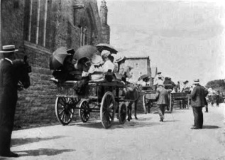 Carriages for a church outing