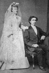 Wedding in about 1900 of John and Mae