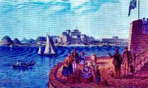 A view of the castle from the pierheads