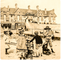 The beach in front of the hotel at West Park has always been popular with town residents