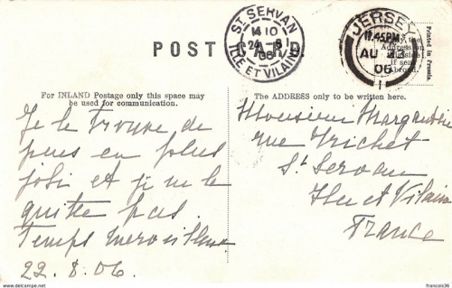 The first card was sent to Monsieur Margantin