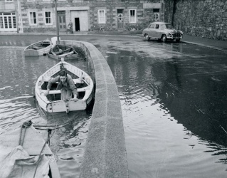 High tide inside, and outside, the English Harbour