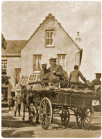 Militia members arrive for a function