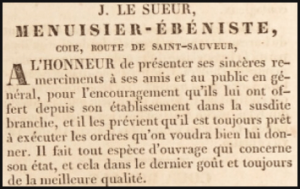 1831 advert in L'Impartial