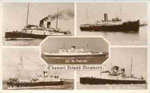 A postcard of island mailboats