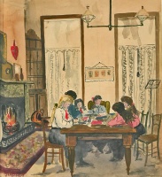 Painting of a common room