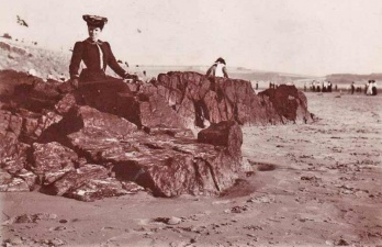 Dressed for the beach in Victorian times