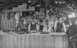 The camp shop. It is not clear whether this was open to prisoners or just staff