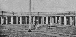 This is now the site of the cafe