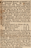 Mr Helmore moved his academy from Old Street to Gloucester Street in 1832. The spelling of the academy’s name in this 1832 advert in ‘’Jersey Times’’ appears to have been a typo