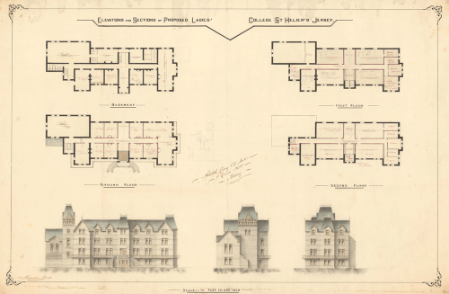 Original plans for the school