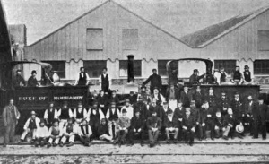 Two engines at the Weighbridge in 1883