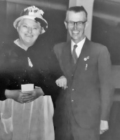 Gorey plumber Frank Noel and his wife Louisa. It was not until late in his life, after the death of his wife, that Frank ventured away from the Gorey area and was taken on an outing to St Ouen