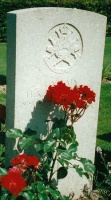 The grave of Great War casualty Harold Keith Simonet at Lapugnoy Military Cemetery, near Bethune