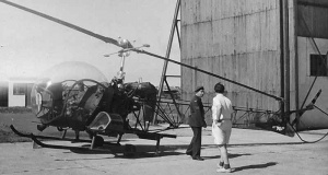 A US Army Air Force Bell helicopter