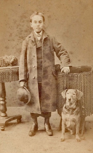 ... and a smartly dressed young working man is accompanied by a dog ...