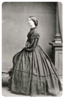 Eliza Jane Bisson (1815-1881) wife of Captain James Manning White. The family lived in St Helier, fell on hard times, moved to Liverpool then later Greater Manchester. Their 15-year-old son, Alfred Richard White, fathered a child with their 18-year-old servant, Sarah Pruden, in Liverpool in 1861. The maid was dismissed and was recorded giving birth in a Liverpool workhouse