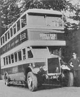 The first double-decker bus to arrive in Jersey in 1939
