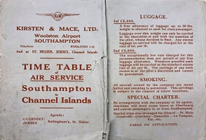 Timetable for the Jersey operation