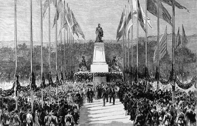 Unveiling of the statue of General Don in 1855