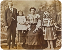 Charles Auguste Francois Le Conte and Cecile, nee Gargent, Elsie Cecilia and Leonie Clothilde