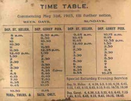 1925 timetable