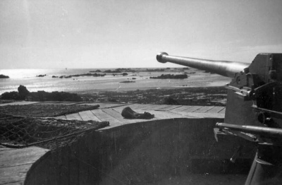 This gun at La Motte covered a wide sweep of St Clement's Bay