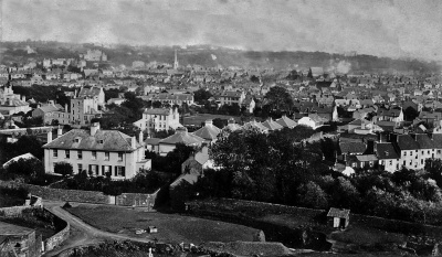View over the town in 1880
