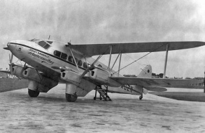 St Catherine's Bay, pictured shortly before it crashed in 1938