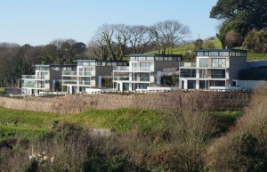 A nearby 21st century development, also called La Rigondaine. Each of the four homes was originally offered for sale at £1½ million, and one was on offer in 2021 for £1,875,000