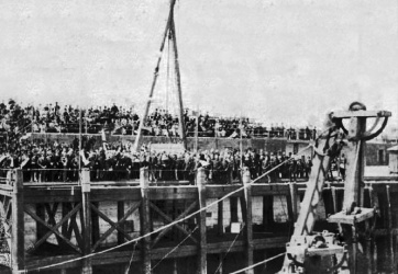 Victoria Pier landing stage ceremony in 1887