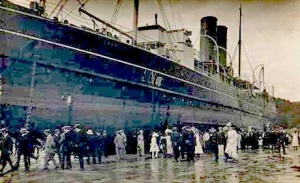 Crowds flocked to visit the beached vessel