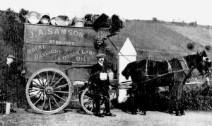 J A Samson's van in the early 1900s