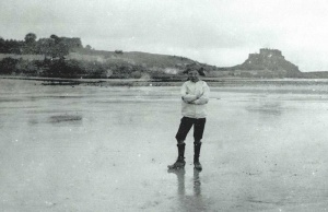 Arthur John Pallot (1907-1977) on the beach at Gorey
