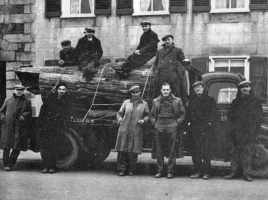 Norman's staff with a large oak from Rosel Manor