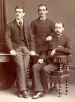 John, Walter and Frederick Mallett, sons of watchmaker John Mallett, of Barnstaple, Devon - Photograph in Jersey by R Eager