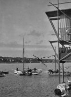 Stanley Guiton diving at St Aubin in 1907