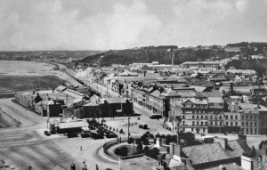 A small queue of potato lorries at the Weighbridge in 1940, probably taken just before the German invasion