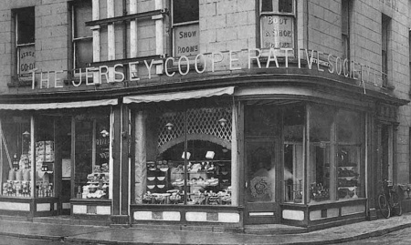 The first Co-op shop opened at No 28, taken over from Le Monnier and Son in 1930, with the building unchanged