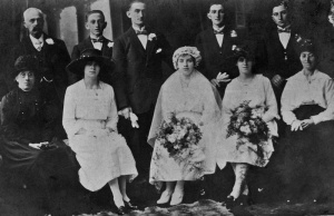 Wedding photograph of Jean Francois Allo and Clara Vibert