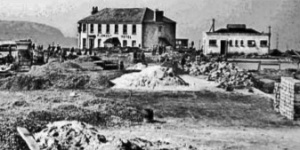 The new holiday camp under construction alongside Plemont Hotel in 1934