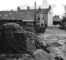 A tank turret on the coast road near La Rocque