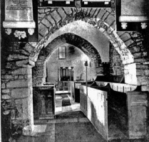 A picture by Edwin Dale of the church before it was restored