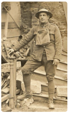 Ambulance driver Ambrose Carter was awarded the Military Medal for his bravery in the Great War